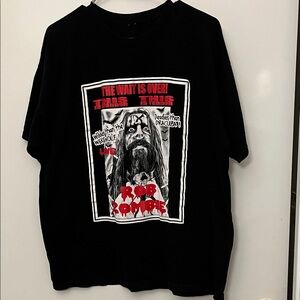 Rob Zombie Horror Metal Rock Music T-Shirt Werewolf Dracula Black Red Men's